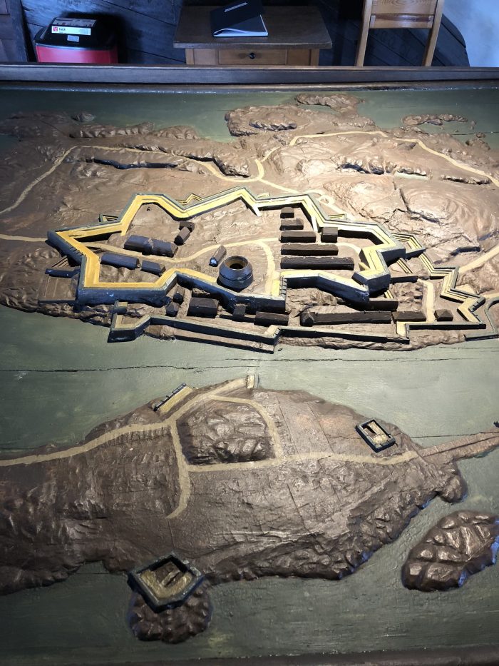 当時の要塞を表現した模型
